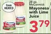 Eurofresh Market Mccormick, Mayonesa With Lime Juice offer