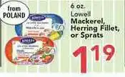 Eurofresh Market Mackerel, Herring Fillet, Or Sprats offer