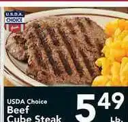 Eurofresh Market Usda Choice Beef Cube Steak offer