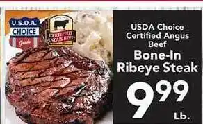 Eurofresh Market Usda Choice Certified Angus Beef Bone-in Ribeye Steak offer