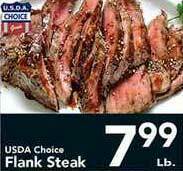 Eurofresh Market Usda Choice Flank Steak offer