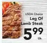 Eurofresh Market Usda Choice Leg Of Lamb Steak offer
