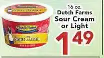 Eurofresh Market Dutch Farms Sour Cream Or Light offer