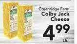 Eurofresh Market Greenridge Farm Colby Jack Cheese offer