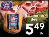 Eurofresh Market Scott Pete Salame For Beer offer