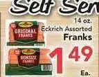 Eurofresh Market Eckrich Assorted Franks offer