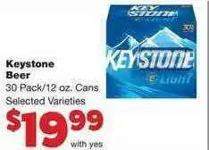 Family Fare Keystone Beer offer