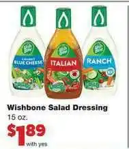Family Fare Wishbone Salad Dressing offer