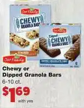 Family Fare Chewy Or Dipped Granola Bars offer