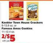 Family Fare Keebler Town House Crackers Or Famous Amos Cookies offer