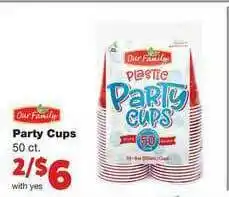 Family Fare Party Cups offer