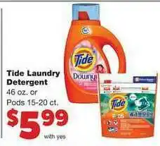 Family Fare Tide Laundry Detergent Or Pods offer