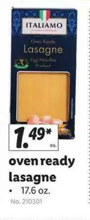 Lidl Oven Ready Lasagne offer