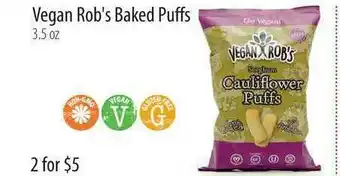 Market of Choice Vegan Rob's Baked Puffs offer