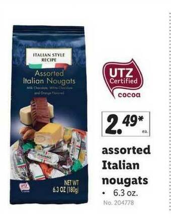 Lidl Assorted Italian Nougats offer