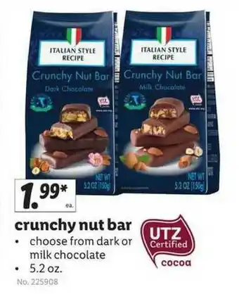Lidl Crunchy Nut Bar offer