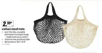 Lidl Cotton Mesh Tote offer