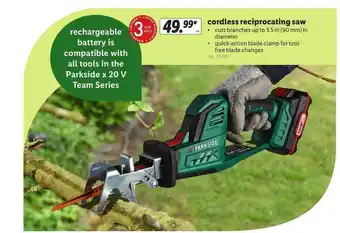 Lidl Cordless Reciprocating Saw offer