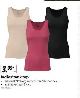Lidl Ladies' Tank Top offer