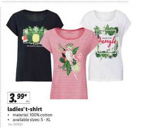 Lidl Ladies' T-shirt offer