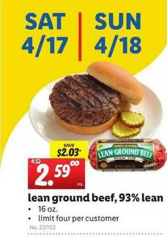 Lidl Lean Ground Beef 93% Lean offer