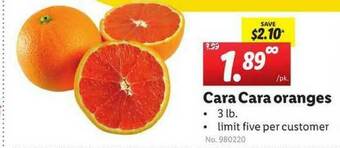 Lidl Cara Cara Oranges offer