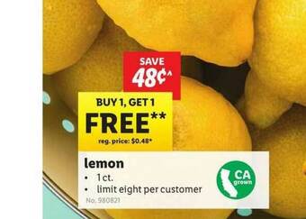 Lidl Lemon offer