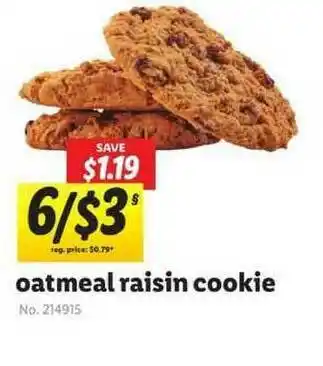 Lidl Oatmeal Raisin Cookie offer