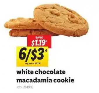 Lidl White Chocolate Macadamia Cookie offer