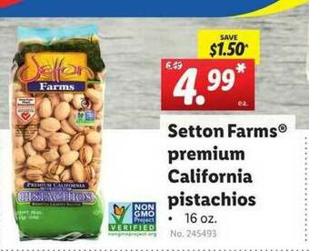 Lidl Setton Farms Premium California Pistachios offer