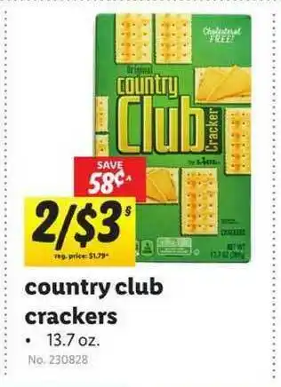 Lidl Country Club Crackers offer