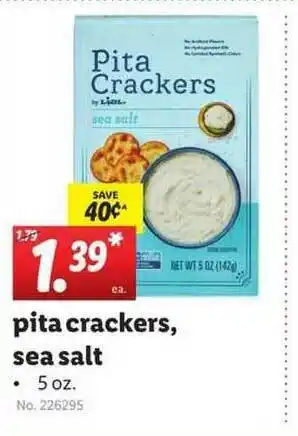 Lidl Pita Crackers, Sea Salt offer