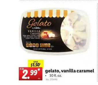 Lidl Gelato, Vanilla Caramel offer