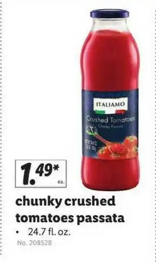 Lidl Chunky Crusted Tomatoes Passata offer
