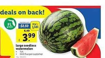 Lidl Large Seedless Watermelon offer