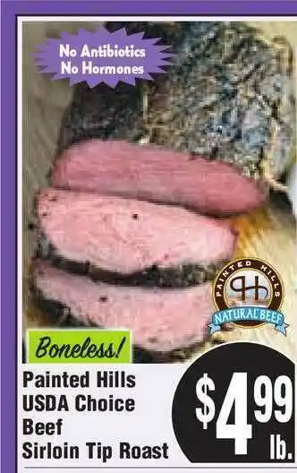 Rosauers Painted Hills USDA Choice Beef Sirloin offer