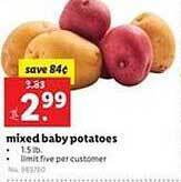Lidl Mixed Baby Potatoes offer