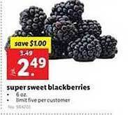 Lidl Super Sweet Blackberries offer