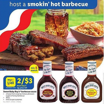 Lidl Sweet Baby Ray's Barbecue Sauce offer