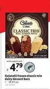 Lidl Gelatelli Frozen Classic Trie Dairy Dessert Bars offer