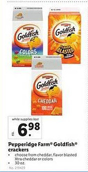Lidl Pepperidge Farm Goldfish Crackers offer