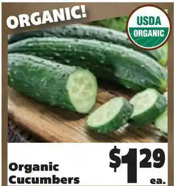 Rosauers Organic Cucumbers offer