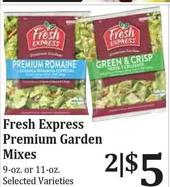 Rosauers Fresh Express Premium Garden Mixes offer