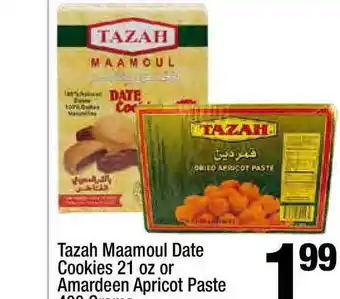 Super King Markets Tazah Maamoul Date Cookies 21 Oz Or Amardeen Apricot Paste offer