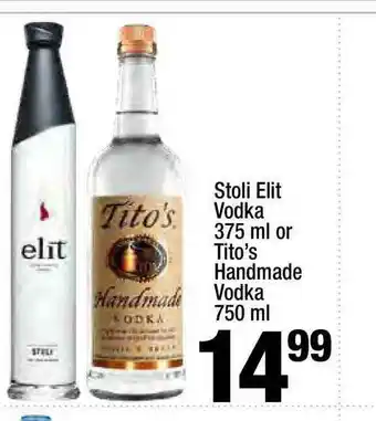 Super King Markets Stoli Elit Vodka Or Handmade Vodka offer