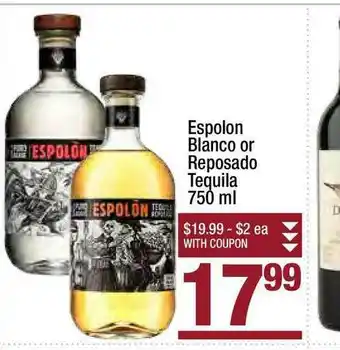 Super King Markets Espolon Blanco Or Reposado Tequila offer