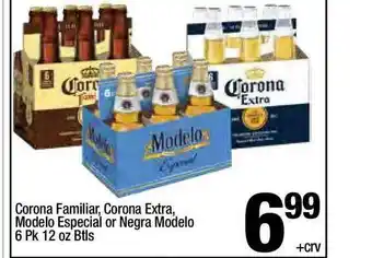 Super King Markets Corona Familiar, Corona Extra, Modelo Especial Or Negra Modelo offer
