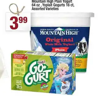 Super King Markets Mountain High Plain Yogurt , Yoplait Gogurts offer