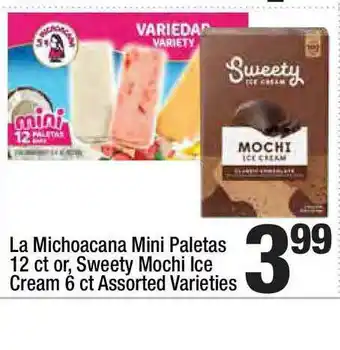 Super King Markets La Michoacana Mini Paletas Or Sweety Mochi Ice Cream offer