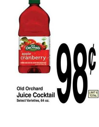 Super Saver Old Orchard Juice Cocktail offer